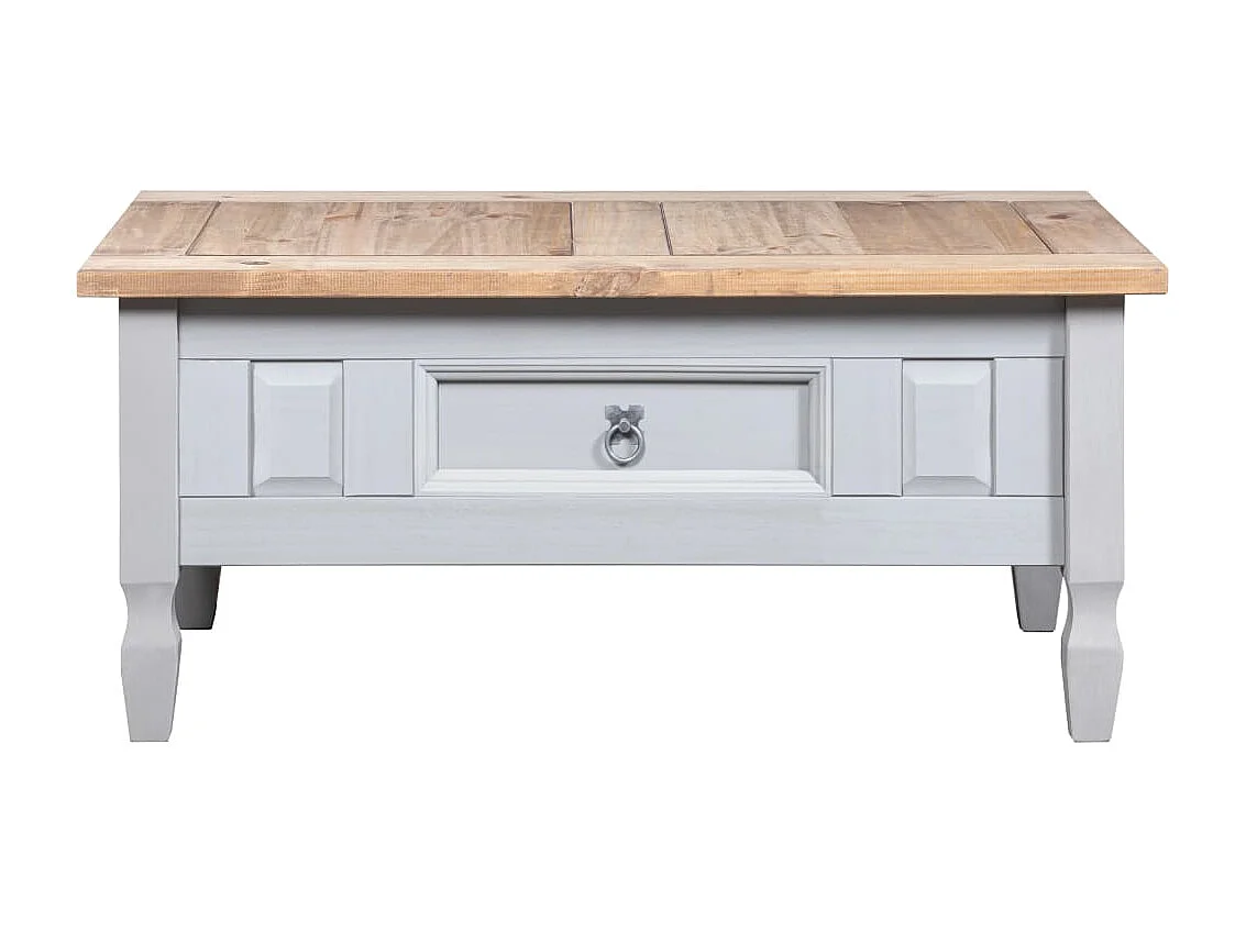 Table basse Pin mexicain Gamme Corona Gris 100x60x45 cm