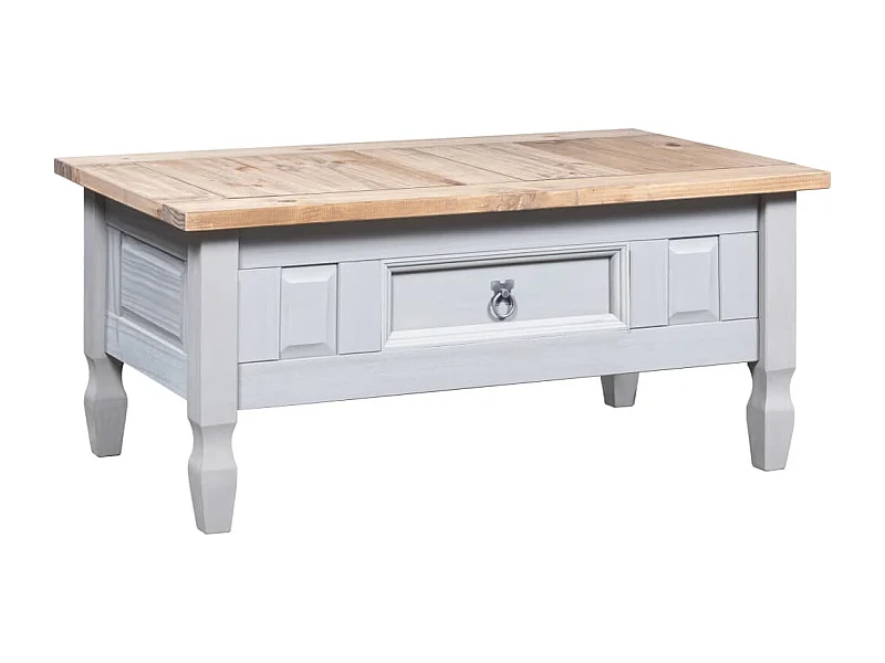 Table basse Pin mexicain Gamme Corona Gris 100x60x45 cm