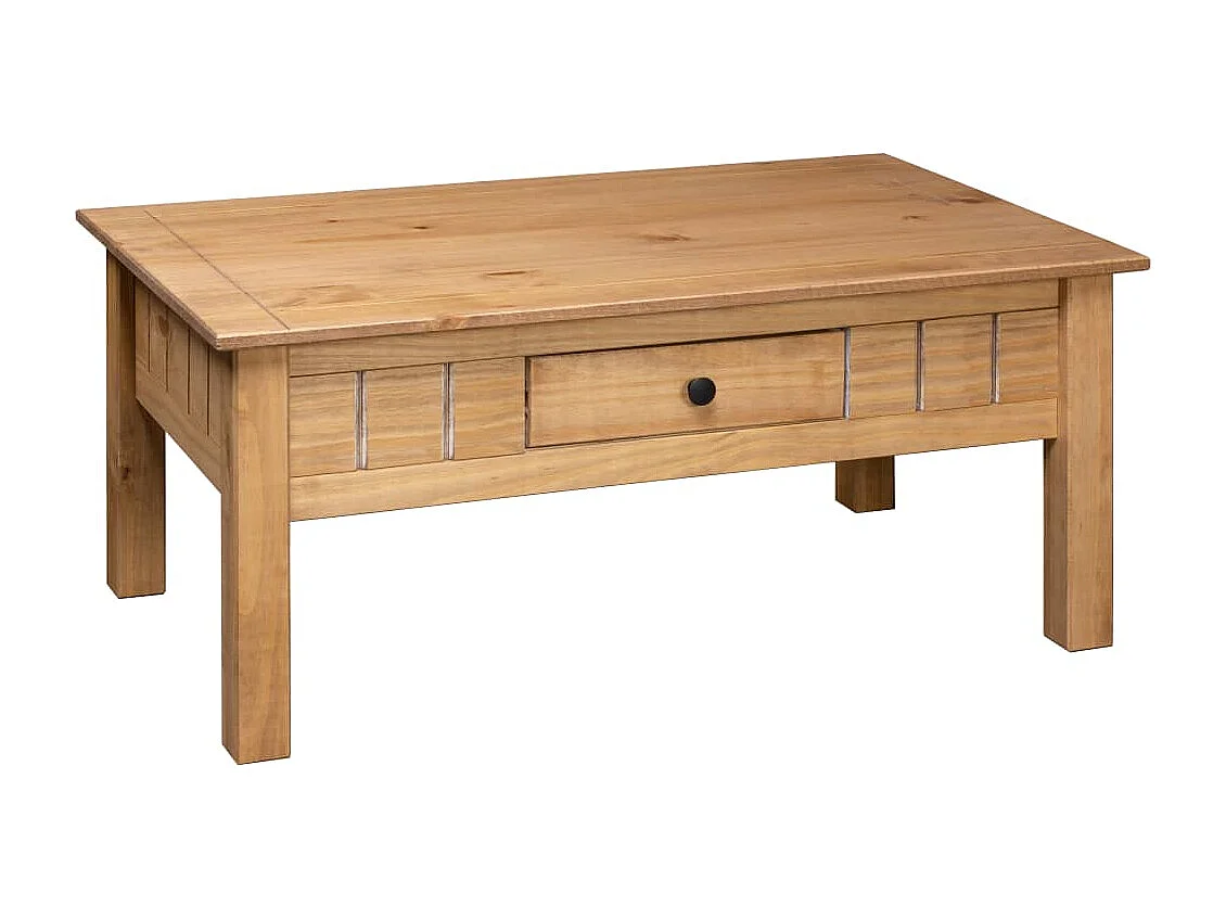 Table basse 100x60x45 cm Pin massif Assortiment Panama