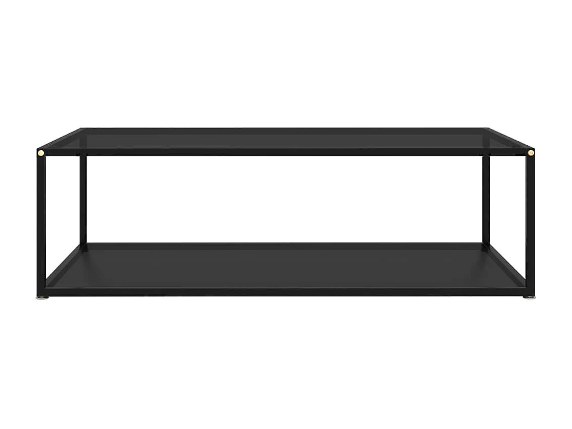 Salontafel 120x60x35 cm gehard glas zwart