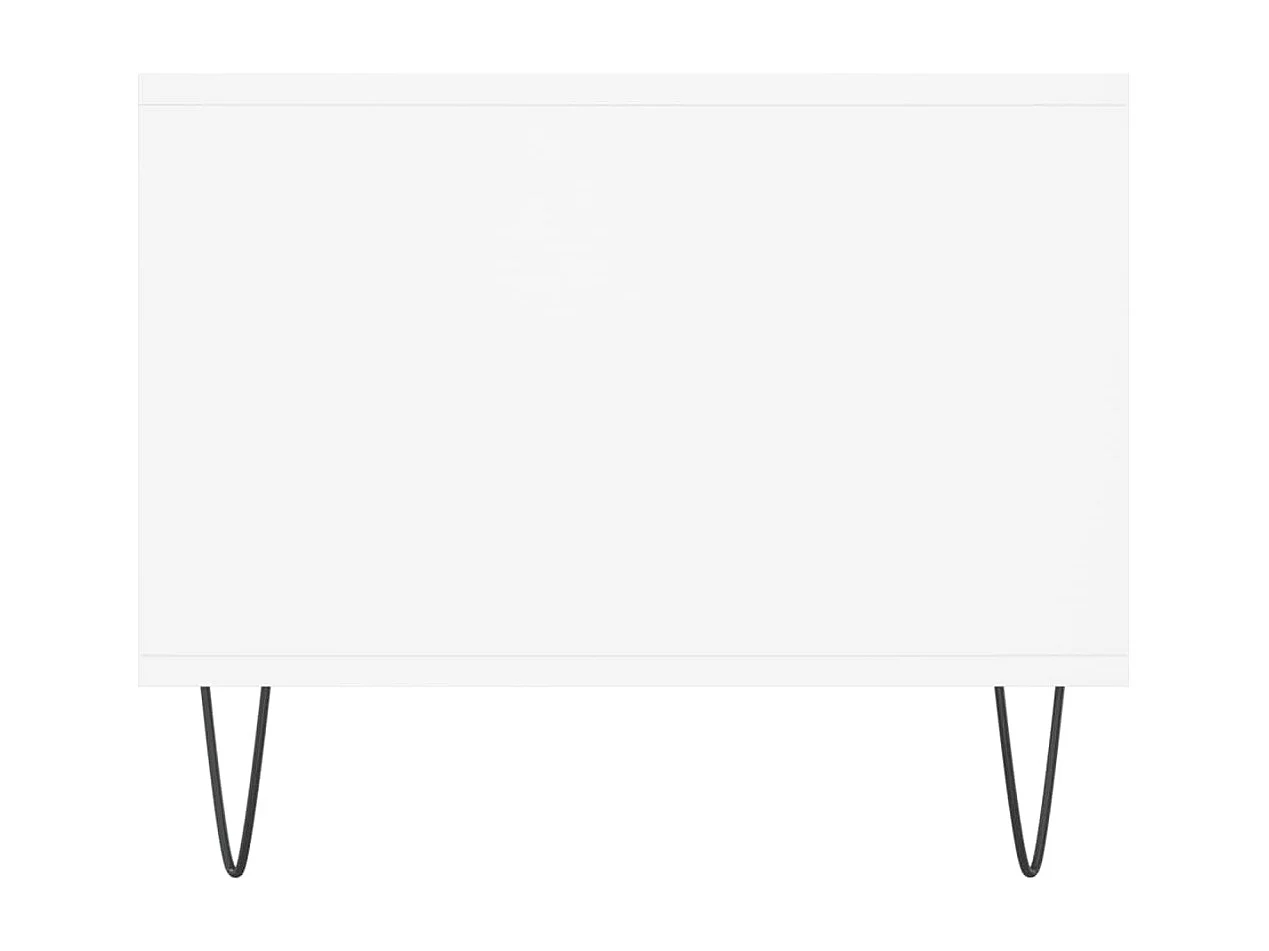 Table basse blanc 102x50x40 cm bois d'ingénierie