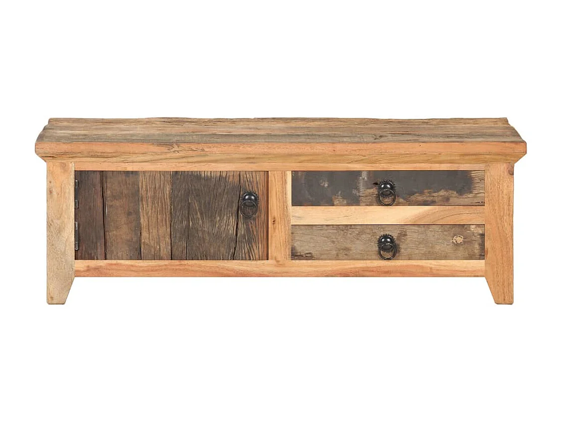 Mesa de centro 90x50x31 cm madeira recuperada maciça