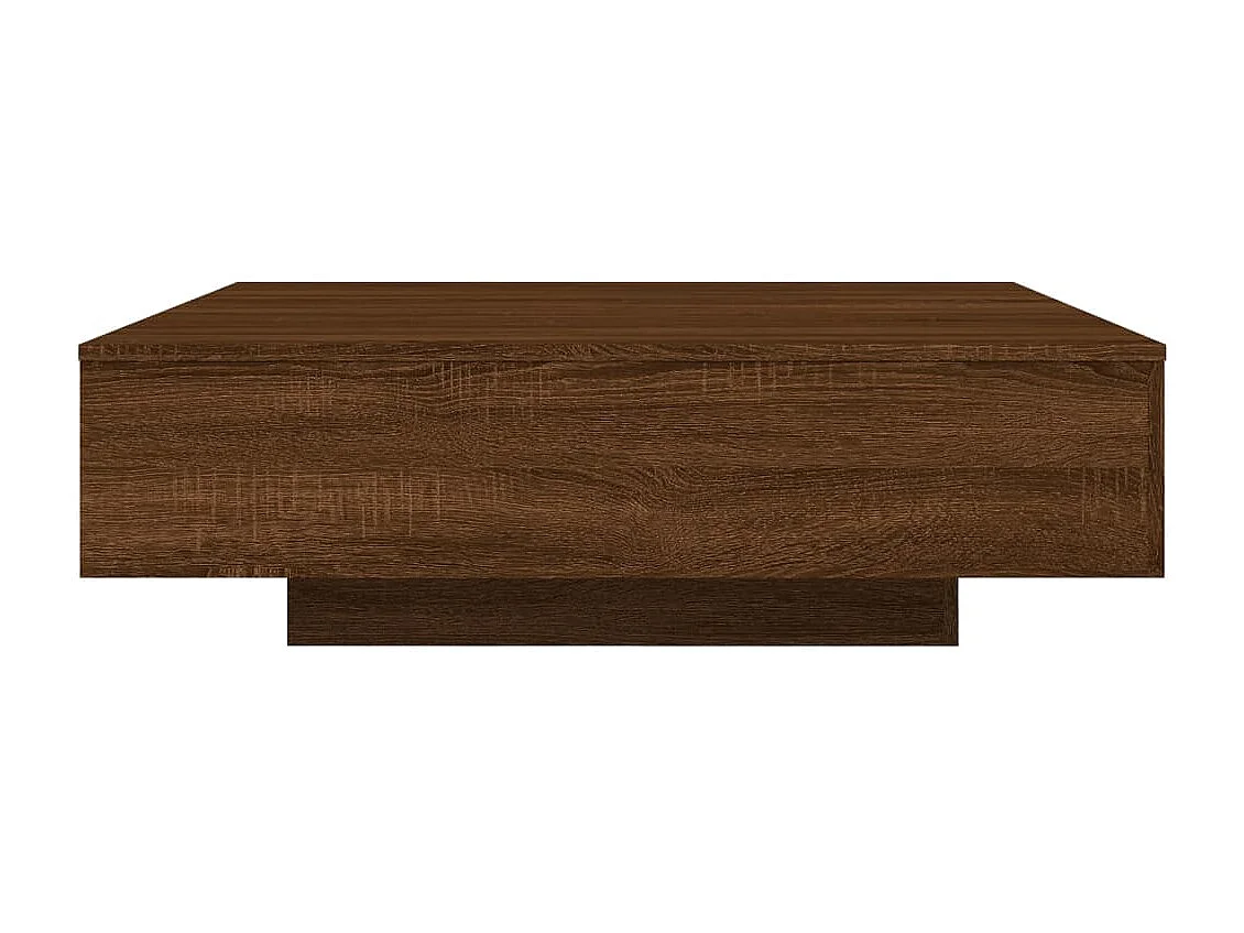 Mesa de centro com luzes LED 100x100x31 cm carvalho castanho