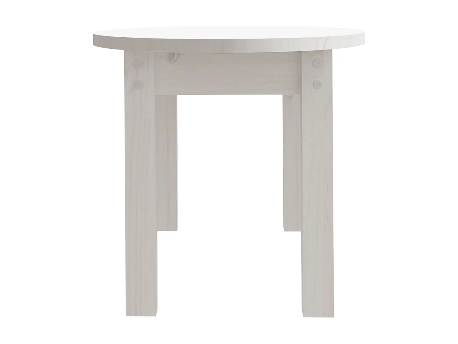 Table basse Blanc 80x40x35 cm Bois massif de pin
