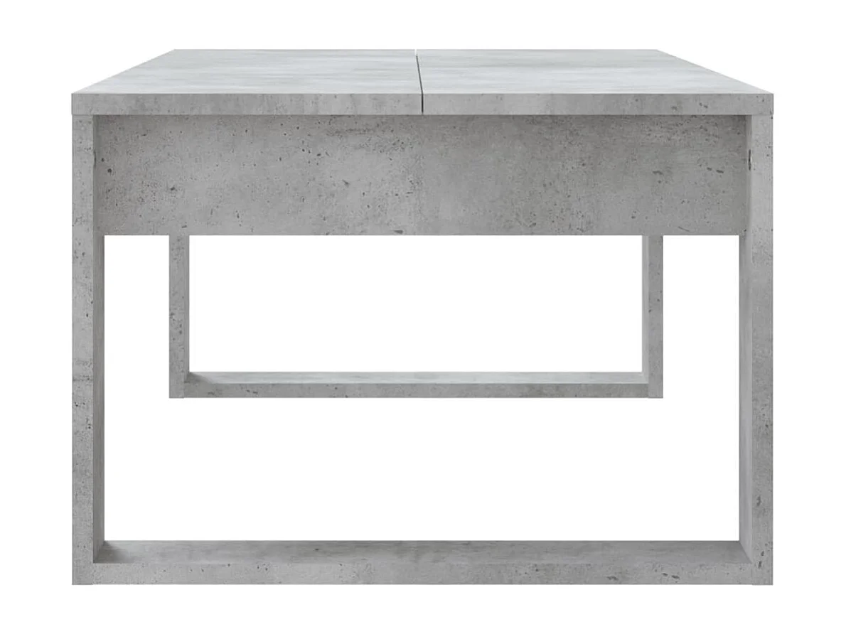 Table basse gris béton 102x50x35 cm bois d'ingénierie