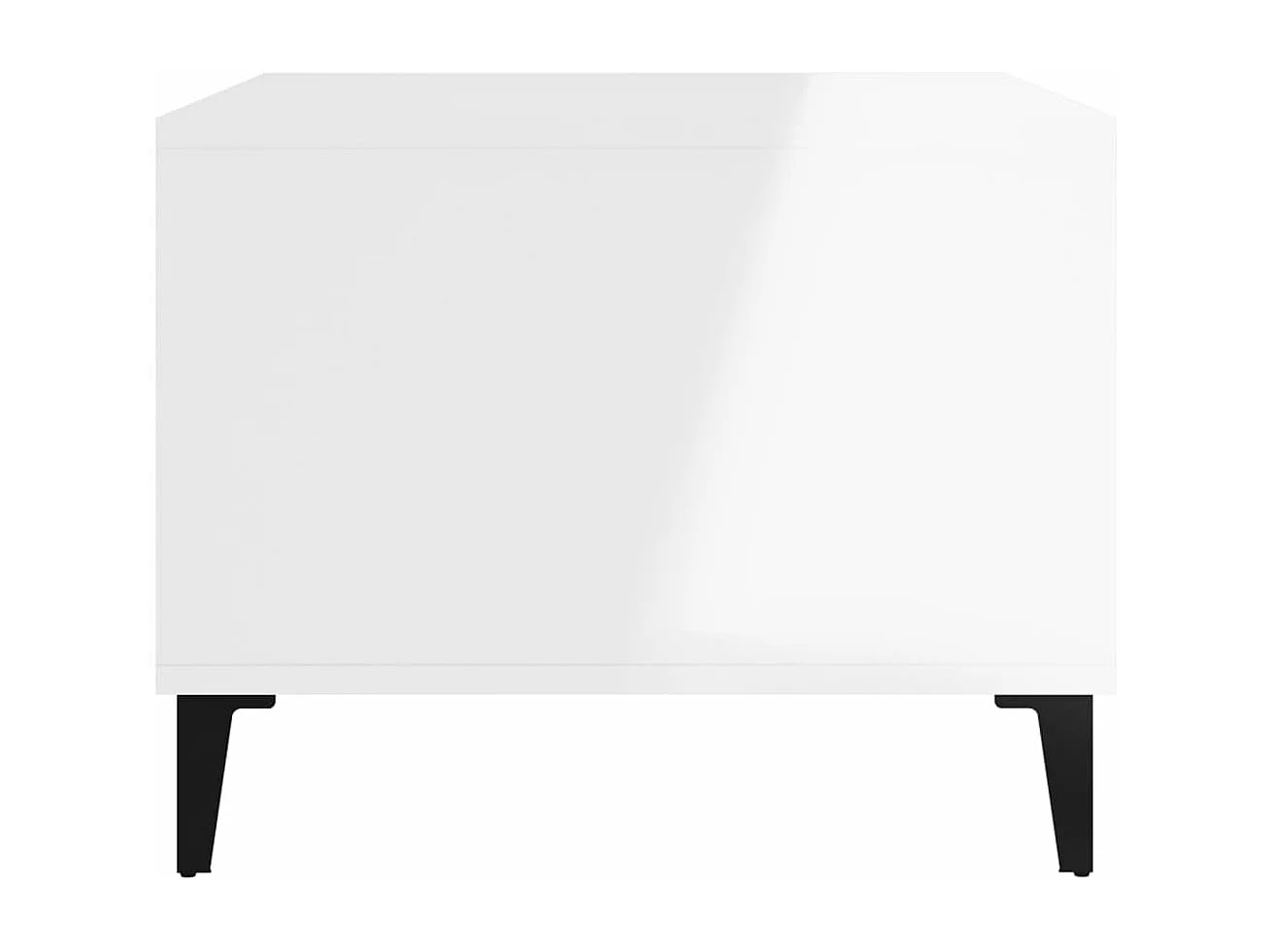 Table basse Blanc brillant 60x50x40 cm Bois d'ingénierie