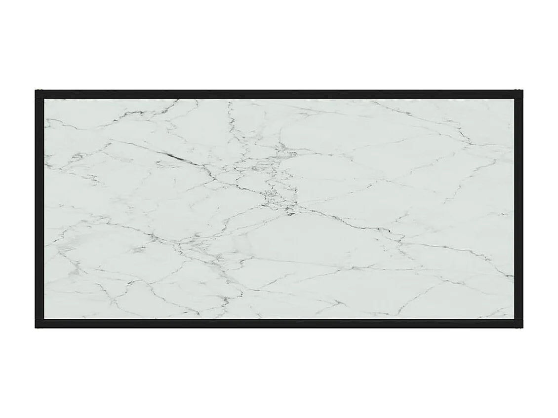 Table basse Blanc 100x50x35 cm Verre trempé