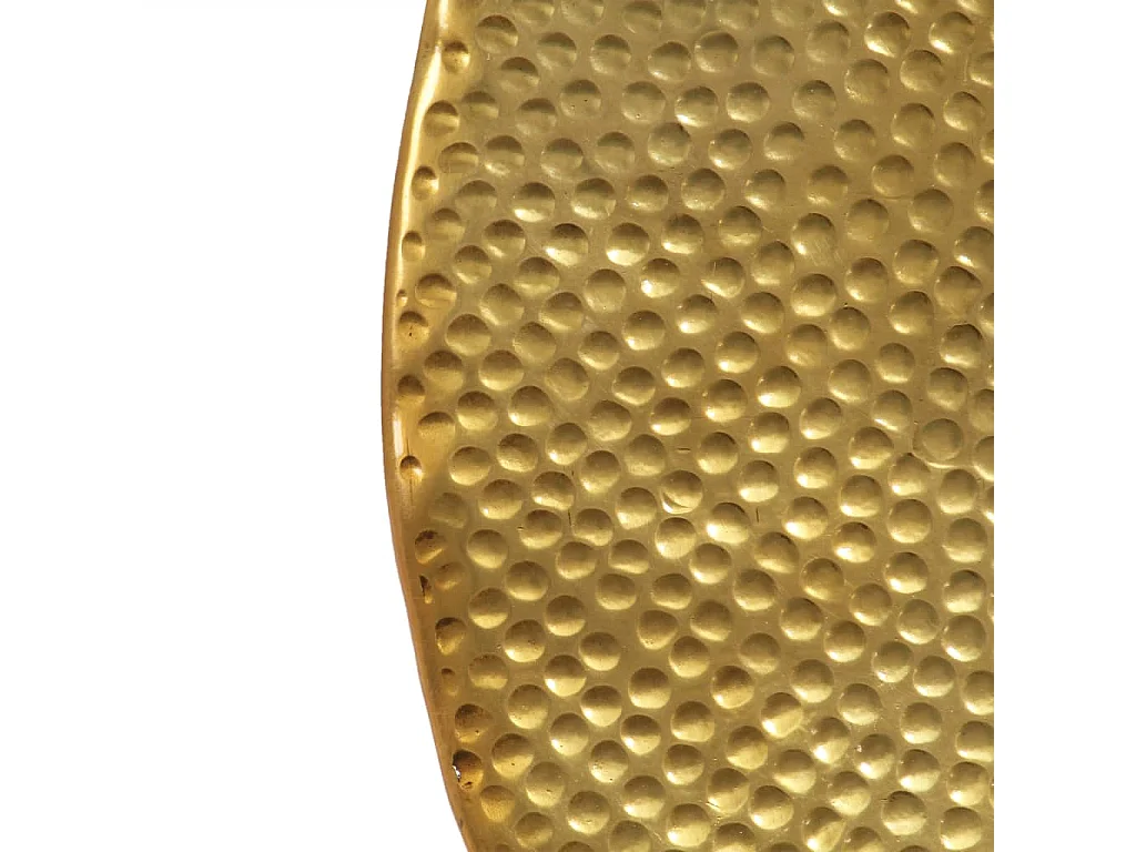 Table basse Aluminium martelé 70 x 30 cm Laiton