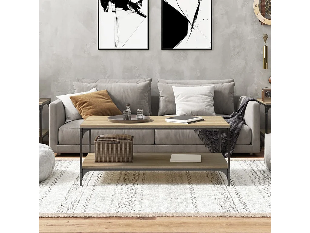 Table basse Chêne sonoma 80x50x40 cm Bois d'ingénierie