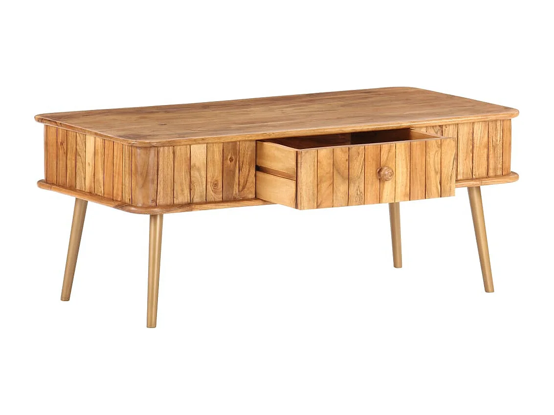 Mesa de centro 100x50x40 cm madeira de acácia maciça