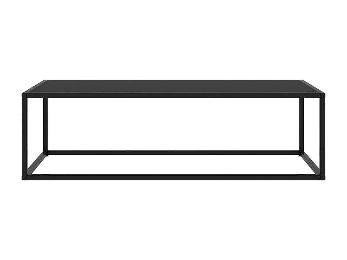 Salontafel met zwart glas 120x50x35 cm zwart
