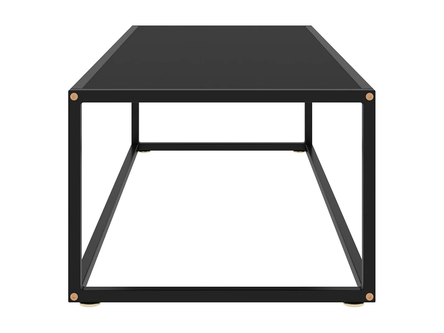 Table basse Noir avec verre noir 120x50x35 cm