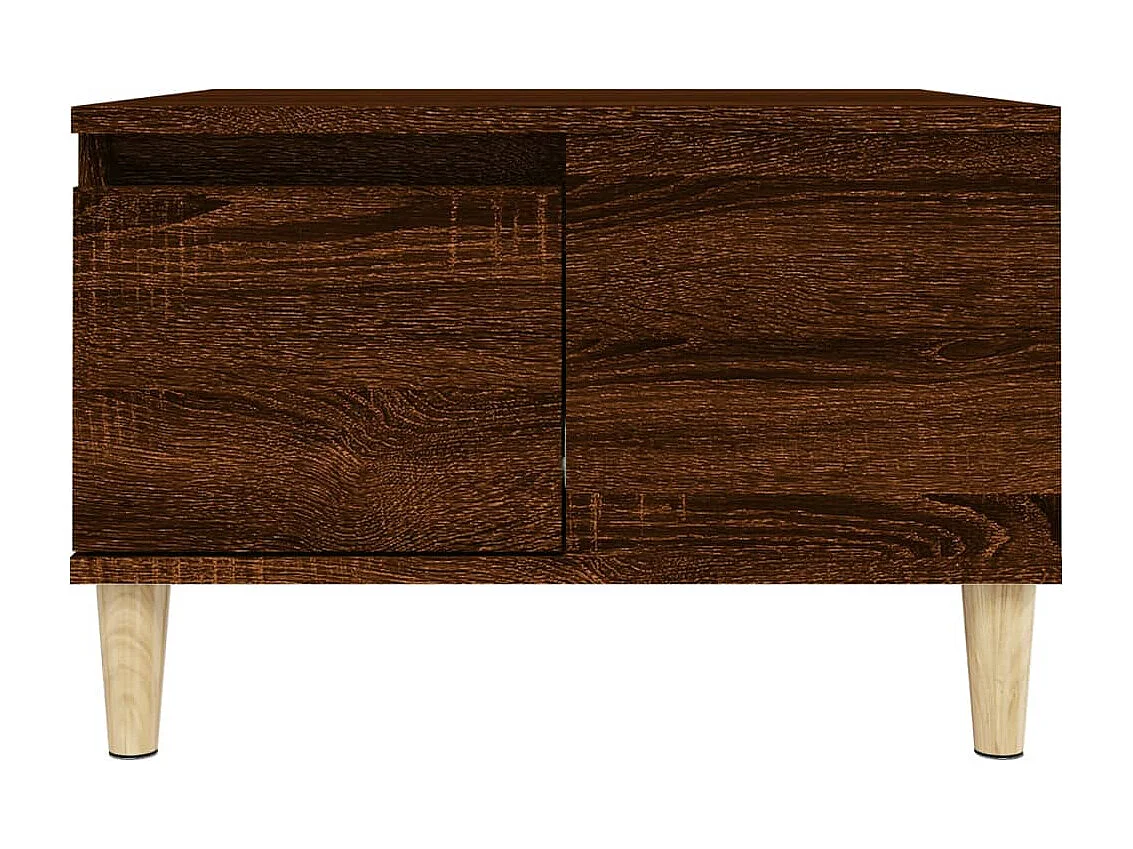 Table basse chêne marron 55x55x36,5 cm bois d'ingénierie
