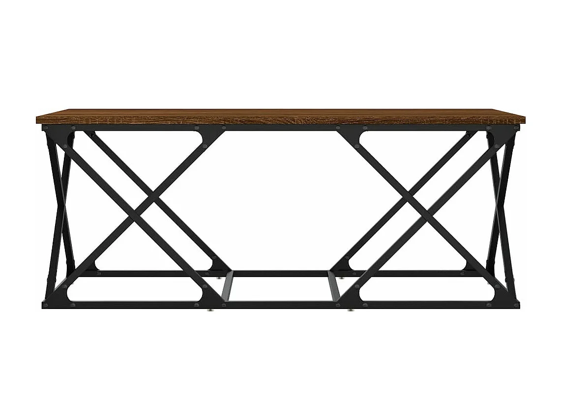 Table basse chêne marron 100x49x40 cm bois d'ingénierie