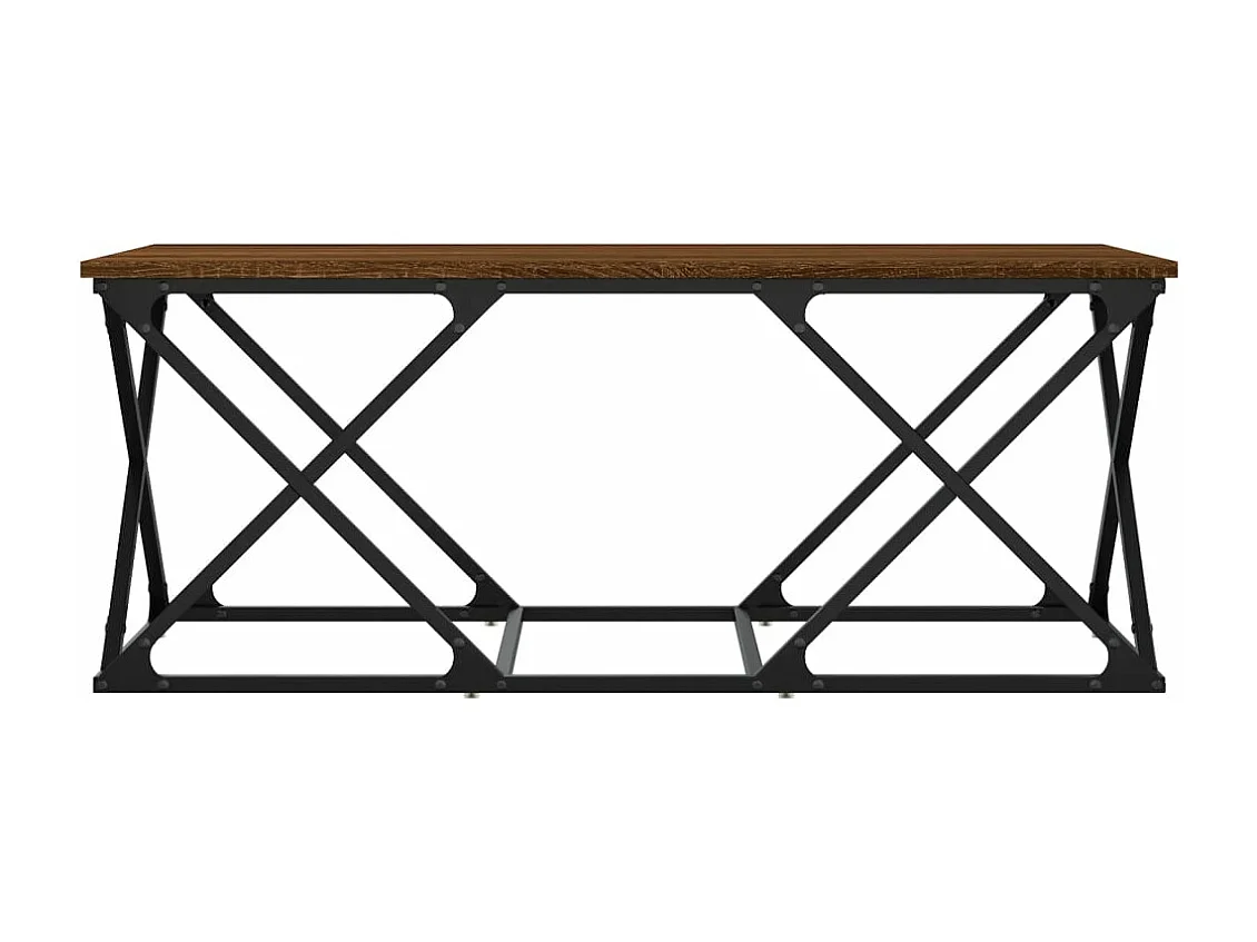 Table basse chêne marron 100x49x40 cm bois d'ingénierie