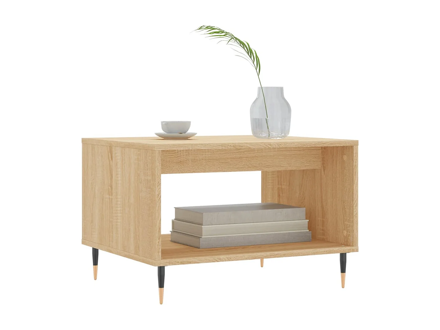 Mesa de centro madera de ingeniería roble Sonoma 60x50x40 cm