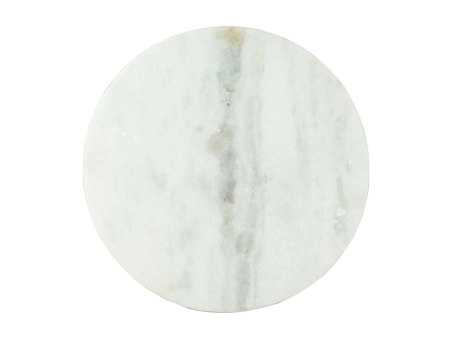 Table basse Blanc et noir Ø50 cm Marbre solide véritable