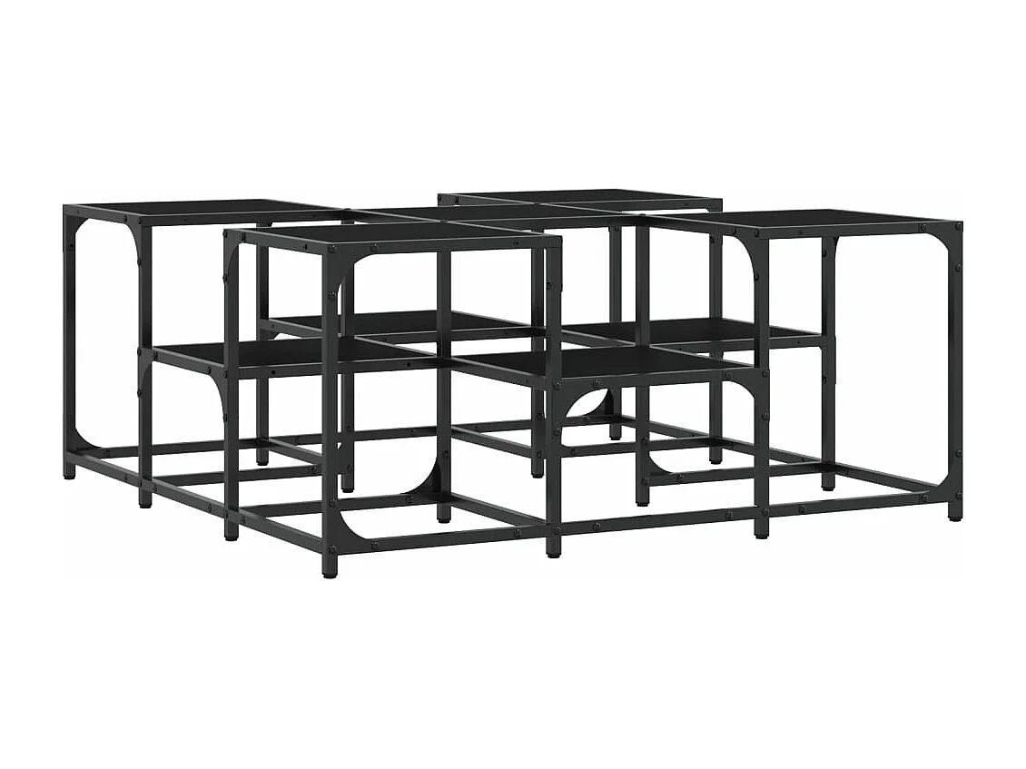 Table basse noir 91x91x40 cm bois d'ingénierie