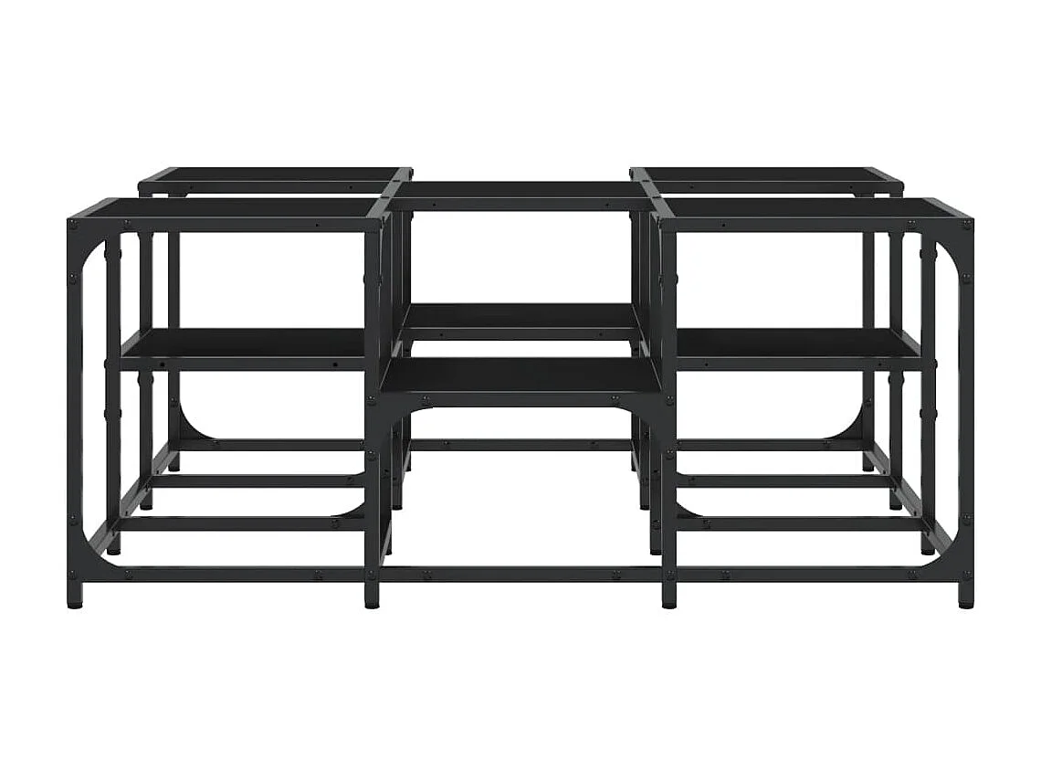 Table basse noir 91x91x40 cm bois d'ingénierie