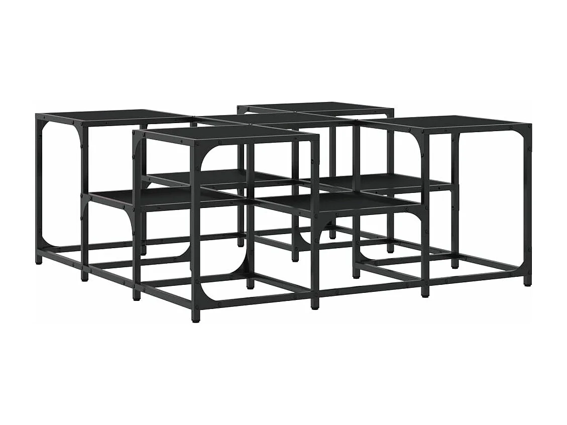 Table basse noir 91x91x40 cm bois d'ingénierie