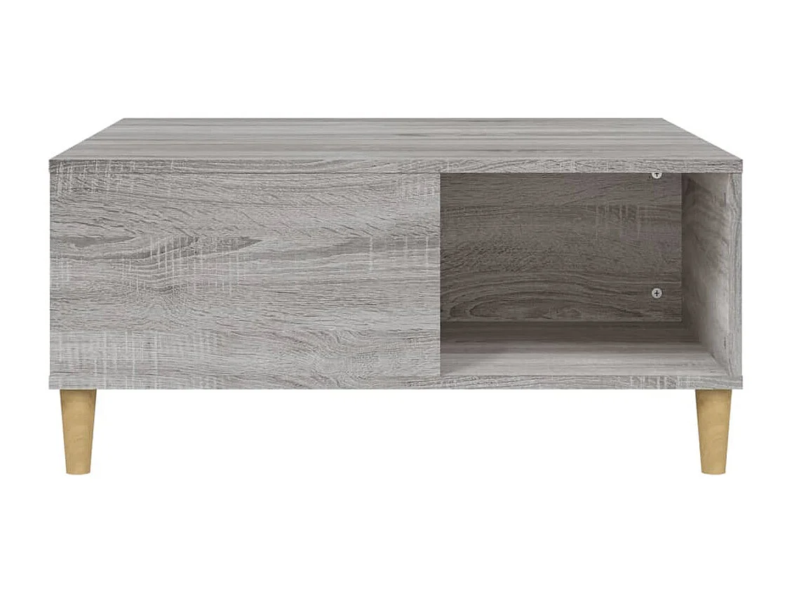 Table basse sonoma gris 80x80x36,5 cm bois d'ingénierie