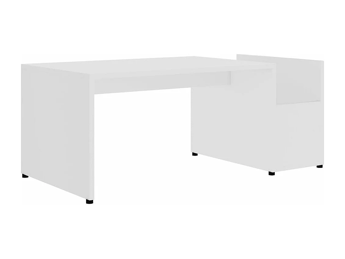 Table basse Blanc 90x45x35 cm Aggloméré