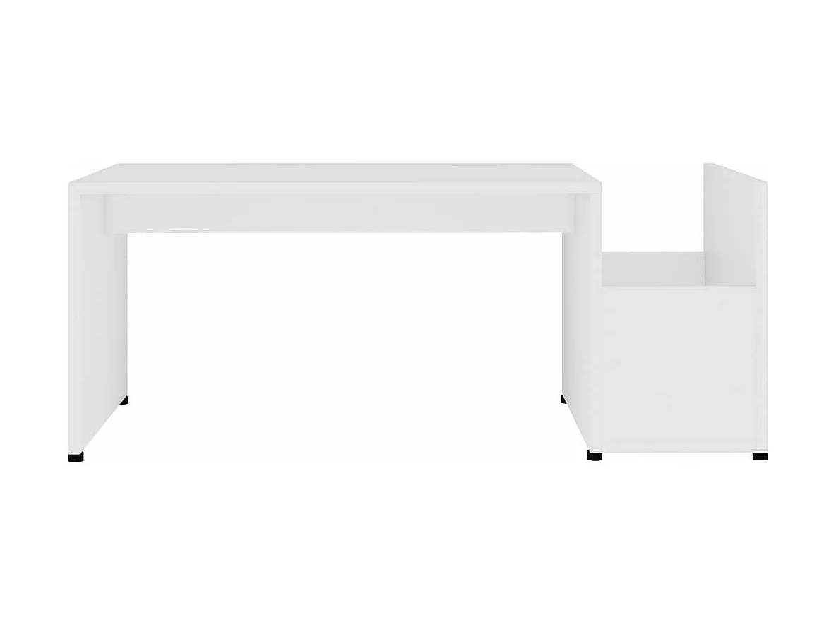 Table basse Blanc 90x45x35 cm Aggloméré