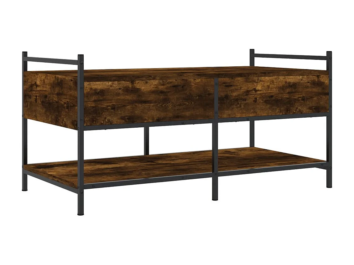 Mesa de centro madera de ingeniería roble ahumado 99x50x50 cm