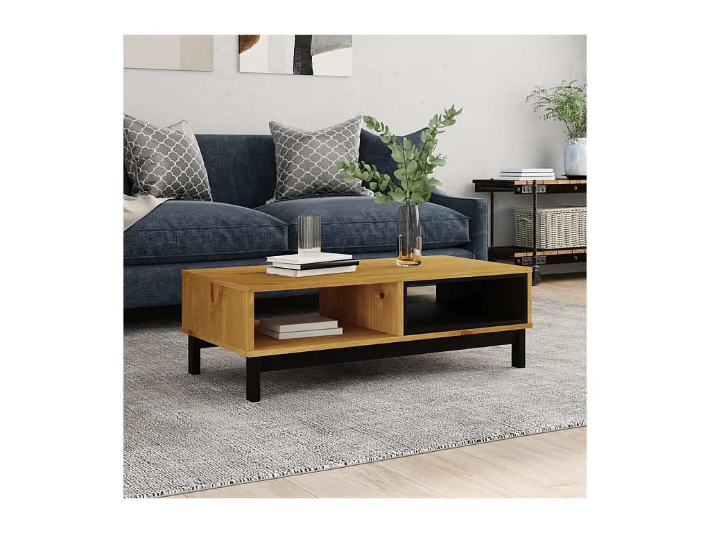 Table basse FLAM 100x50x32,5 cm bois de pin massif