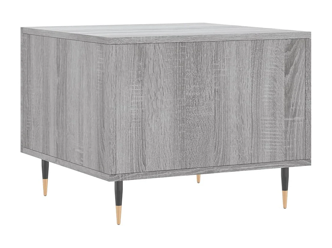 Salontafels 2 st 50x50x40 cm bewerkt hout grijs sonoma eiken