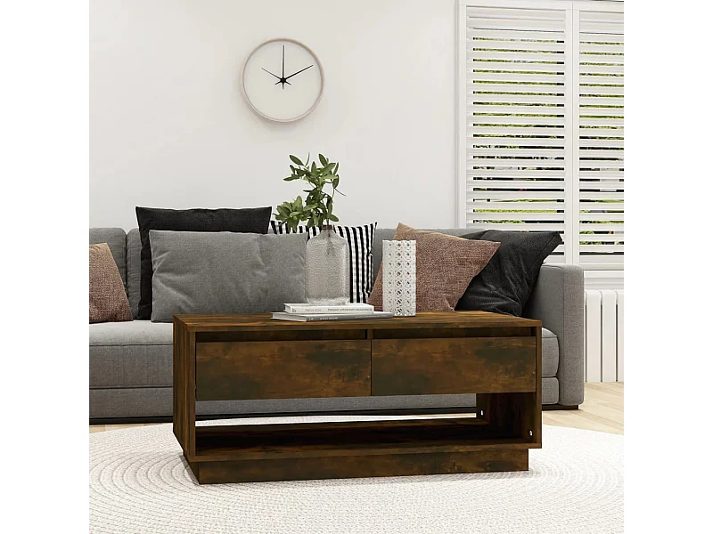 Table basse Chêne fumé 102,5x55x44 cm Aggloméré