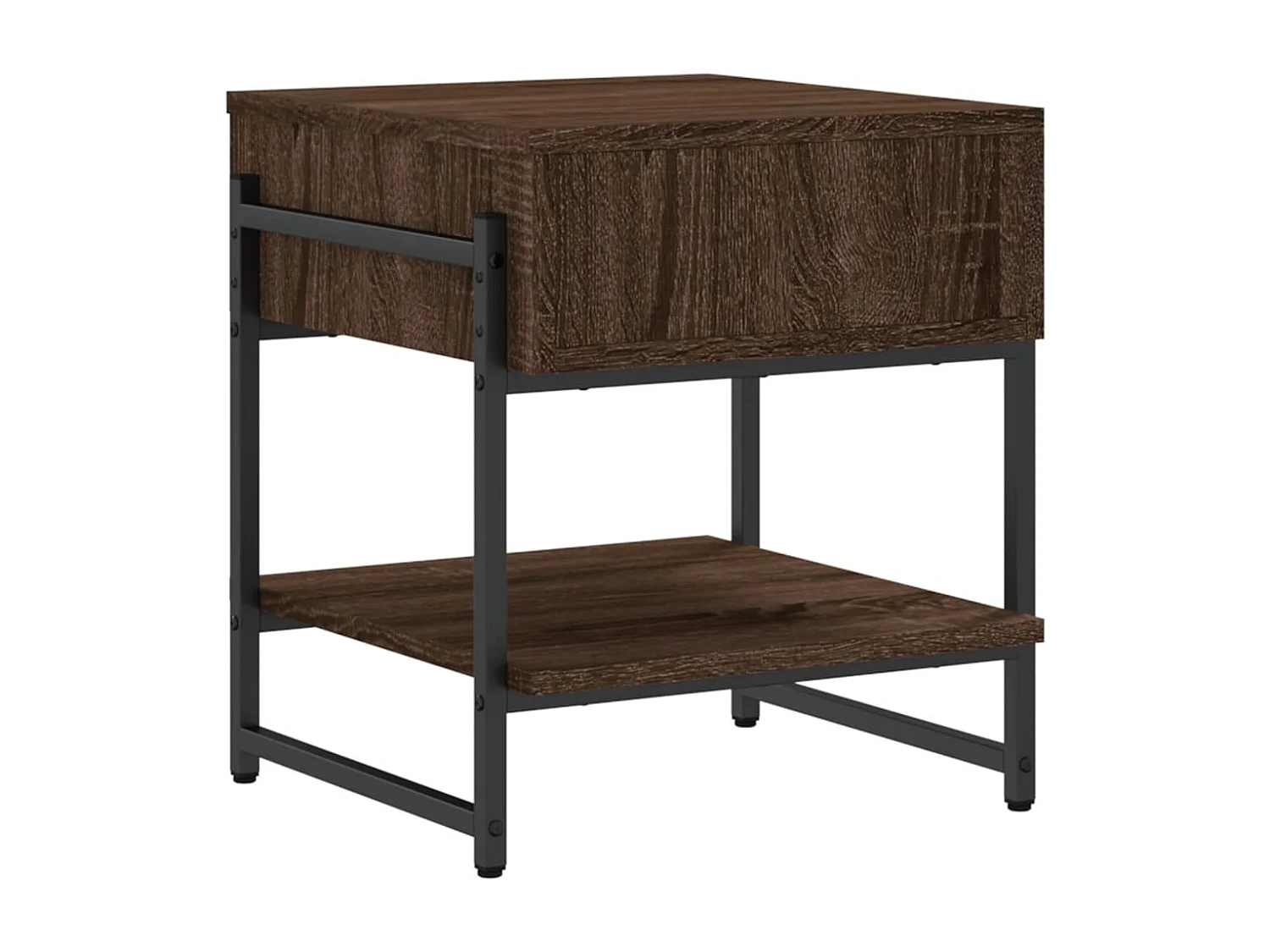 Table basse chêne marron 40x40x45 cm bois d'ingénierie