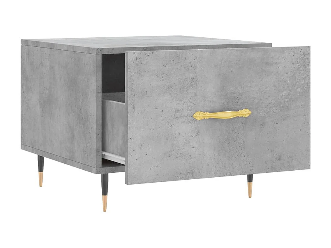 Tables basses 2 pièces gris béton 50x50x40 cm bois d'ingénierie