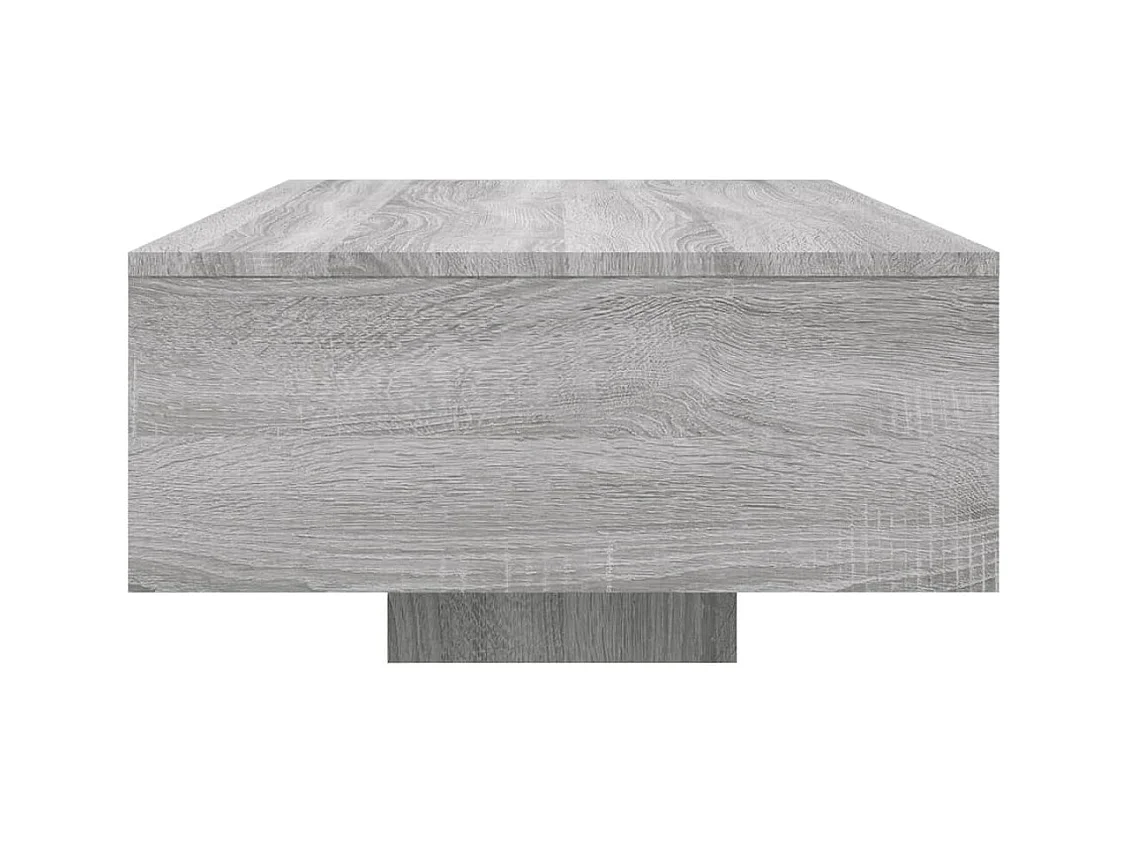 Table basse avec lumières LED sonoma gris 85x55x31 cm