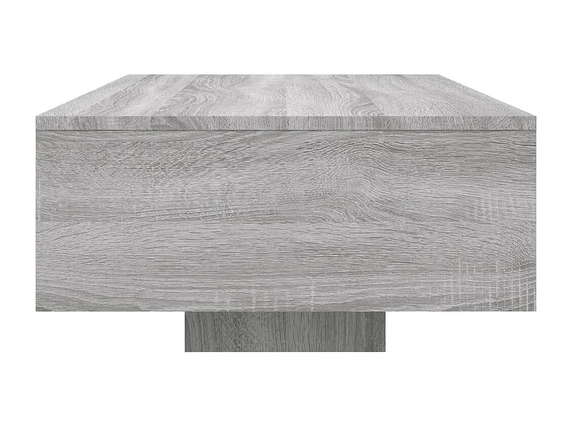 Table basse avec lumières LED sonoma gris 85x55x31 cm