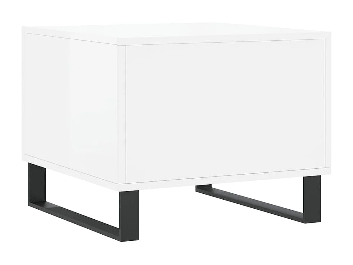 Tables basses 2 pièces blanc brillant 50x50x40cm bois d'ingénierie