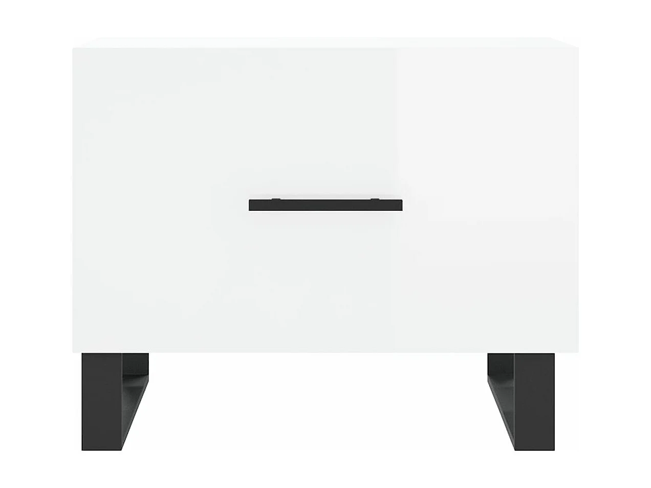 Salontafels 2 st 50x50x40 cm bewerkt hout hoogglans wit