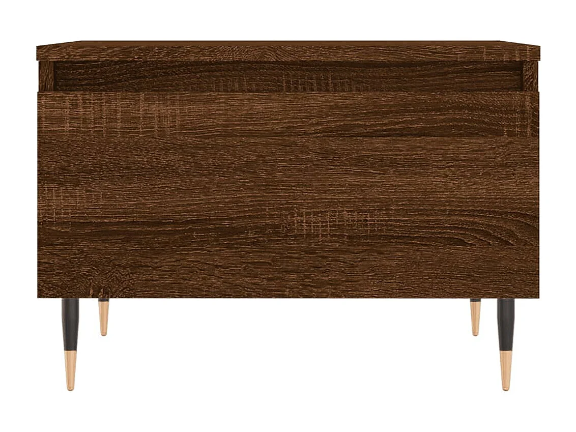 Salontafel 50x46x35 cm bewerkt hout bruin eikenkleur