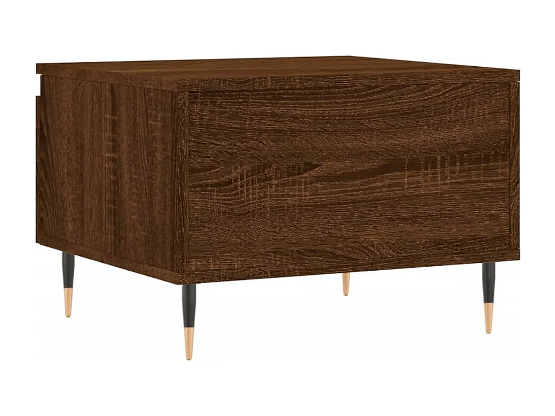 Salontafel 50x46x35 cm bewerkt hout bruin eikenkleur