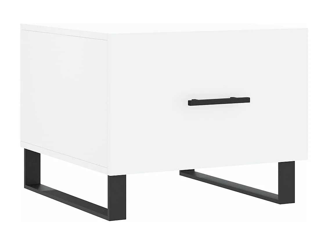 Table basse blanc 50x50x40 cm bois d'ingénierie
