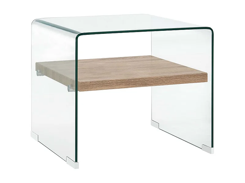Table basse Clair 50 x 50 x 45 cm Verre trempé