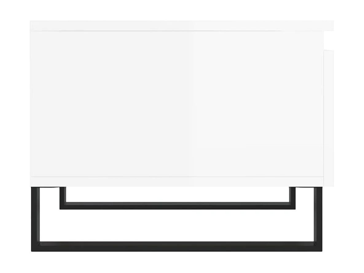 Salontafels 2 st 50x46x35 cm bewerkt hout hoogglans wit