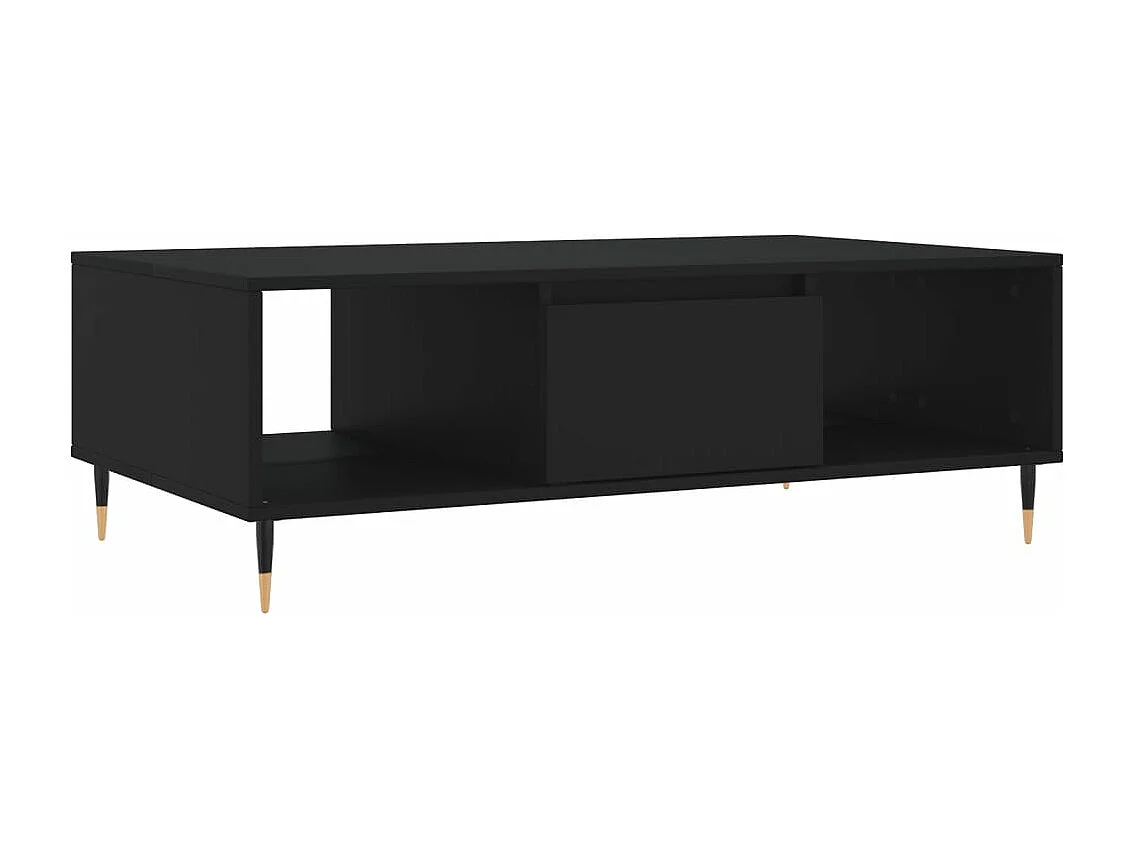Table basse noir 104x60x35 cm bois d'ingénierie