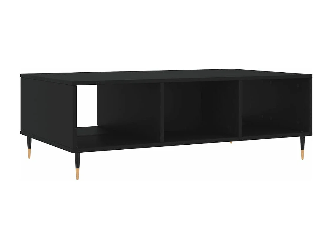 Table basse noir 104x60x35 cm bois d'ingénierie