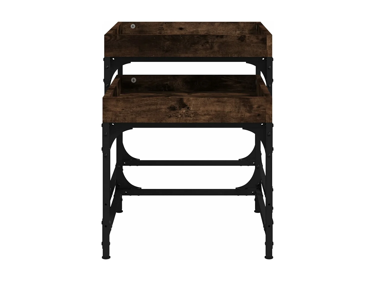 Tables d'appoint 2 pièces Chêne fumé Bois d'ingénierie