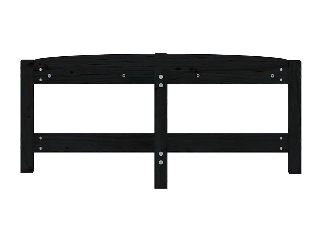 Table basse Noir 87x48x35 cm Bois massif de pin