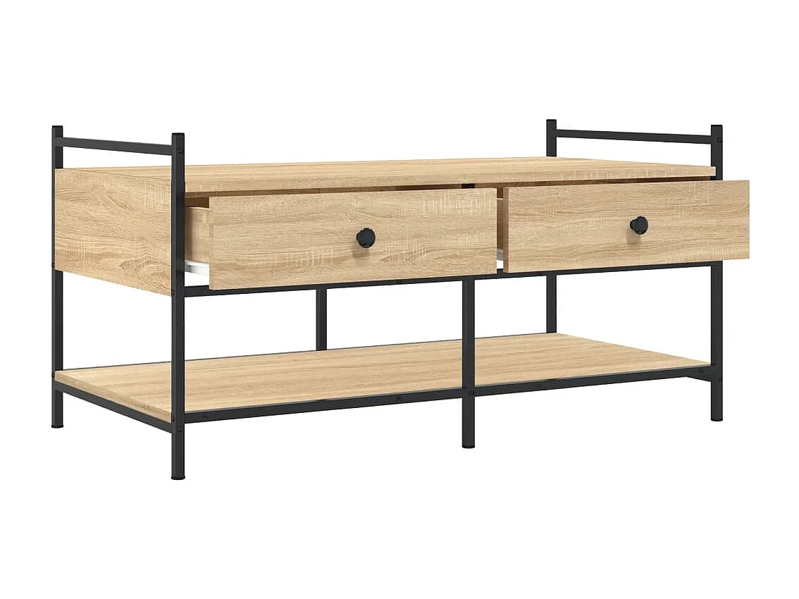 Table basse chêne sonoma 99x50x50 cm bois d'ingénierie