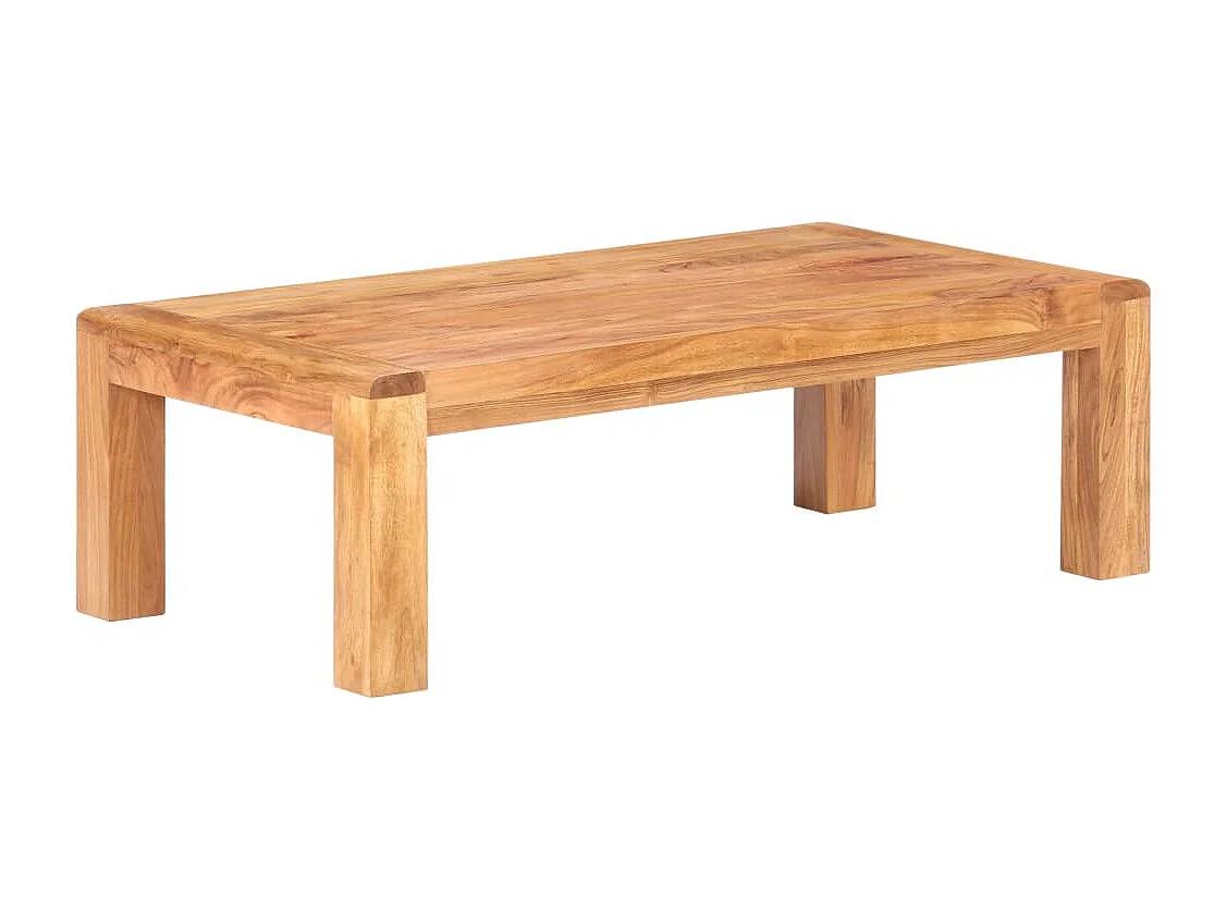 Table basse 110x60x35 cm Bois d'acacia massif et finition miel