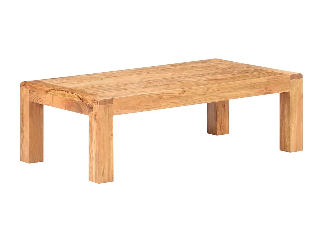 Table basse 110x60x35 cm Bois d'acacia massif et finition miel