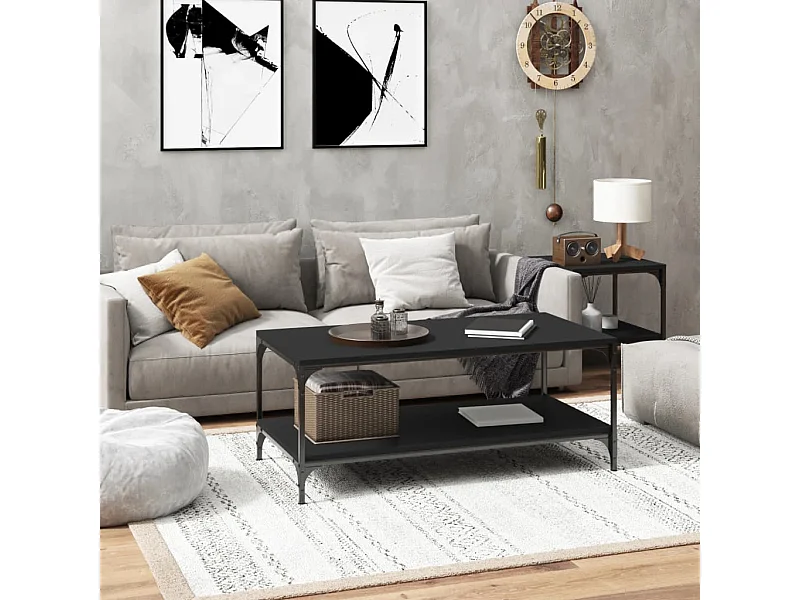 Mesa de centro 100x50x40 cm derivados de madeira preto